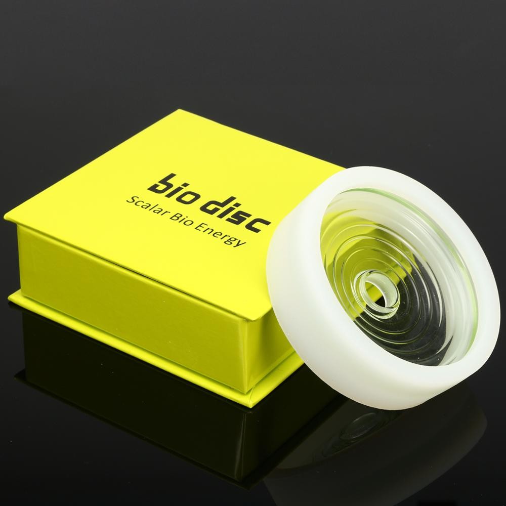 Scalar Bio Energy Bio Disc 4 Quantum Glass Energy Disk Negative Ion Water Purify Bio Disc Health Care With Gift Box