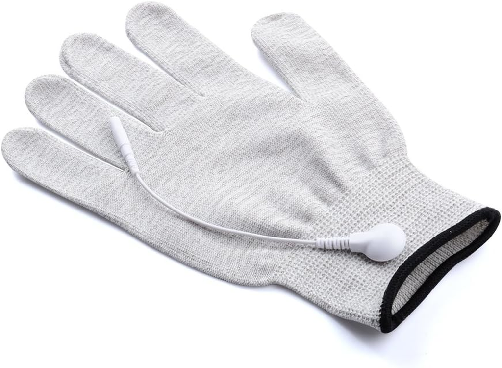 L Size Conductive Electrode Massage Gloves With Cable For TENS EMS Physiotherapy Machine Hand Skin Relax Therapy Accessory
