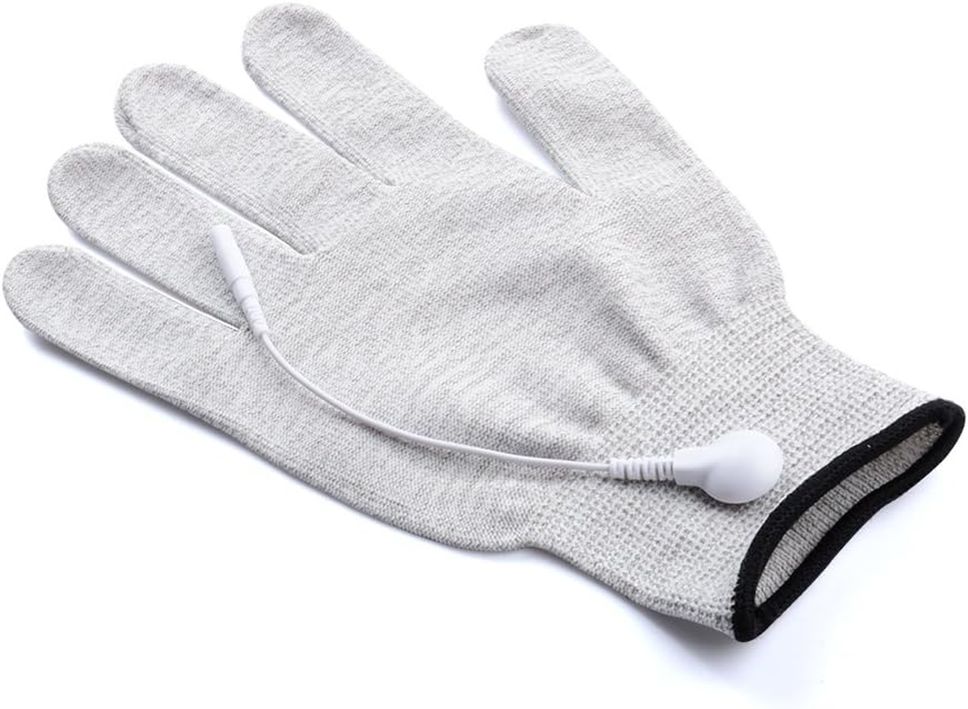 L Size Conductive Electrode Massage Gloves With Cable For TENS EMS Physiotherapy Machine Hand Skin Relax Therapy Accessory