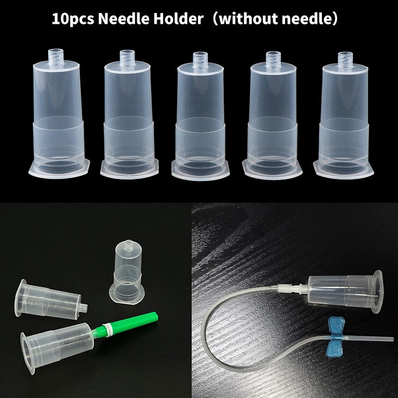 50/100Pcs Disposable Needle Holder Safety Lock Hub Needle Protector Luer Lock & Bayonet Type Needle Retainer for Medical Blood Collection