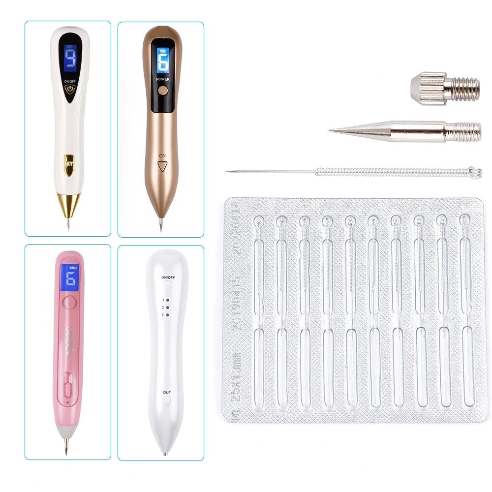Dark Spot Freckle Laser Plasma Point Pen Needles Set For Mole Wart Tattoo Skin Tag Remover Face Care Replacement Accessories