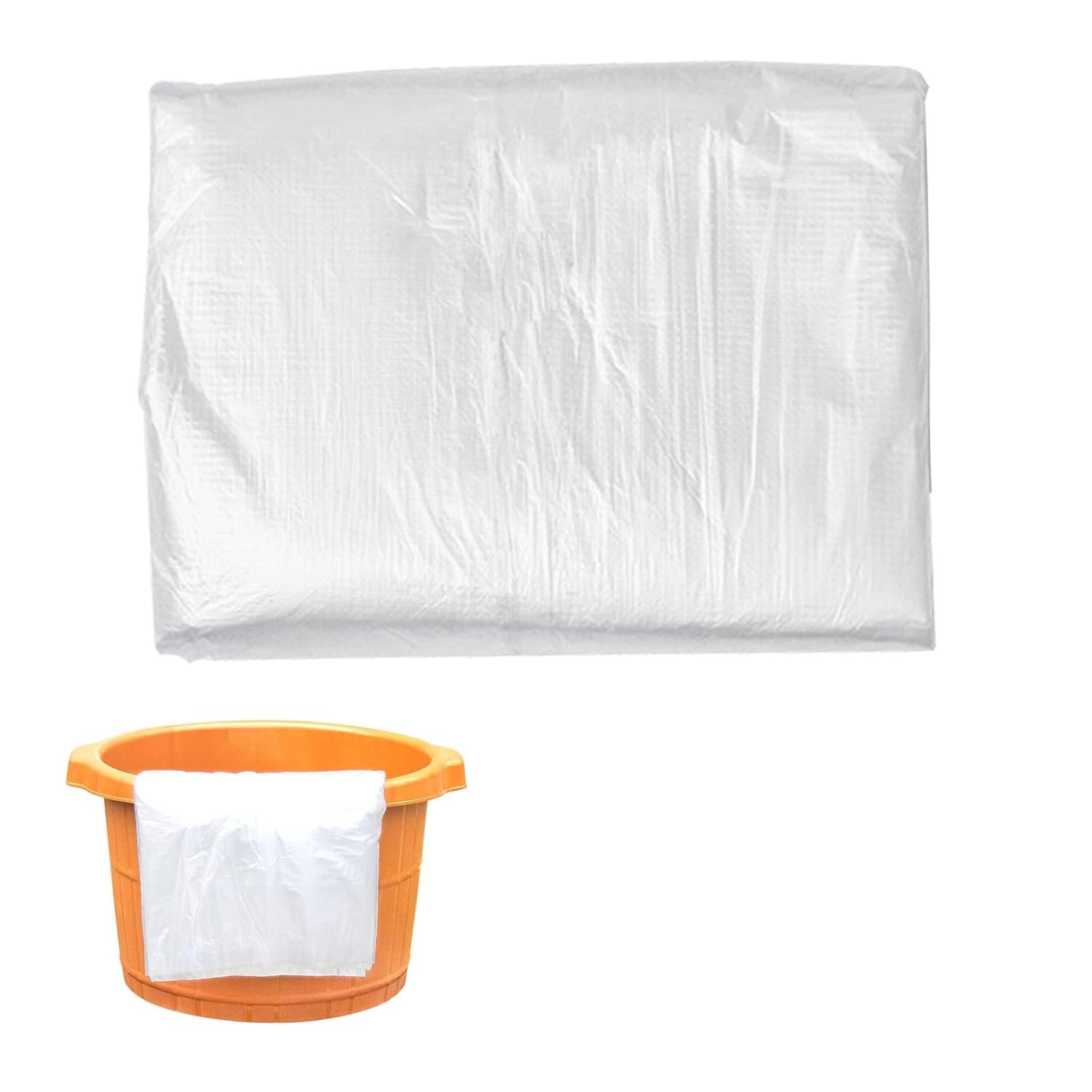 100Pcs Disposable Foot Bath Liners 28x28 Inch Plastic Foot Tub Bags For Ionic Detox Foot Spa Home Salon Foot Soak Use