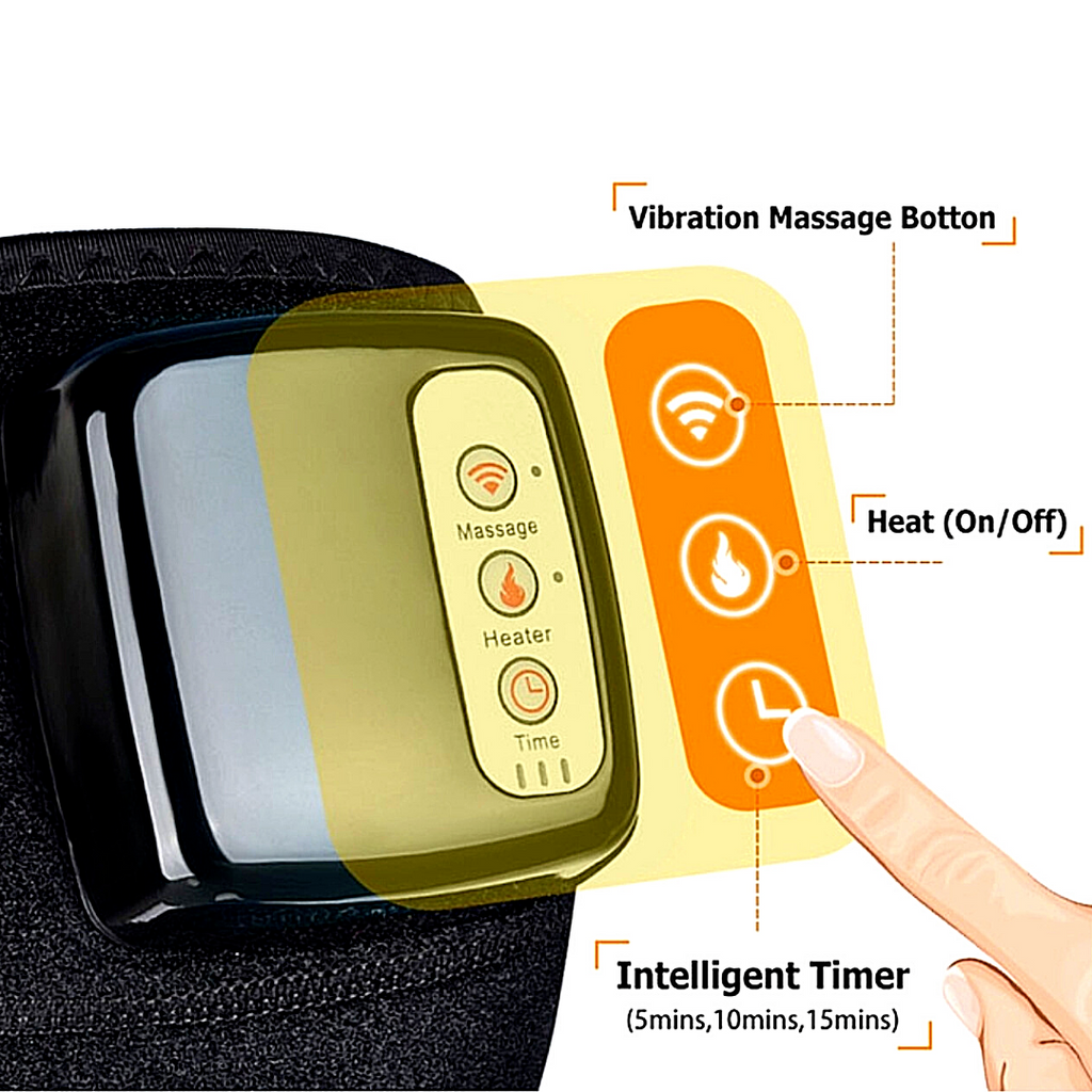 3 In 1 Knee Joint Physiotherapy Massager Pneumatic Air Compression Heating Vibration Leg Pain Relief Support Machine Home Use