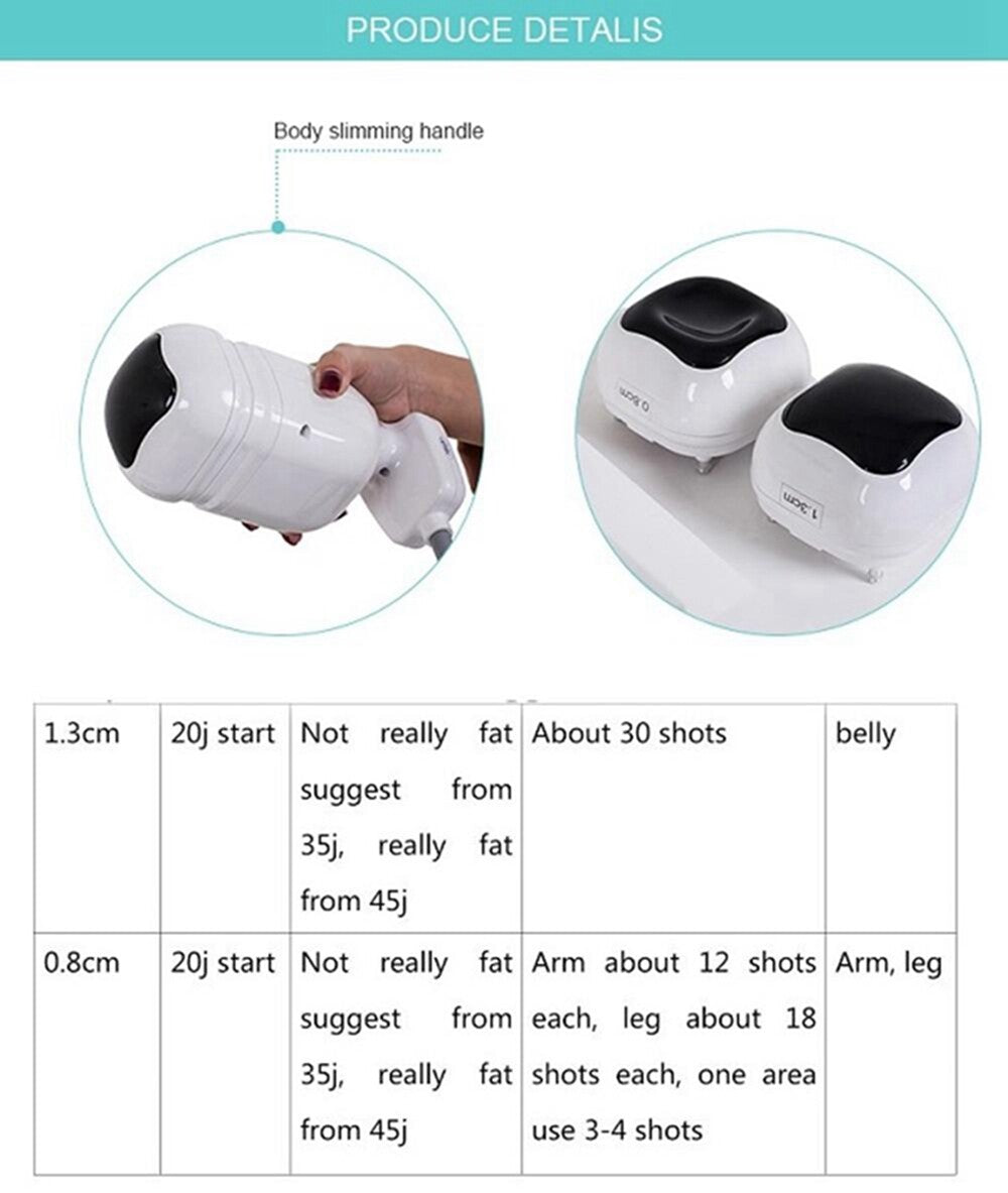 Treatment Heads 8mm / 13mm Body Cartridge Head Probe For Body Slimming Machine