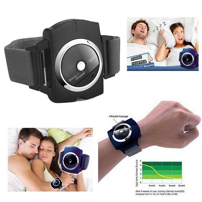 Professional Electronic Auto Anti Snore Wristband Solution Sleeping Night Guard Aide Snore Go Away