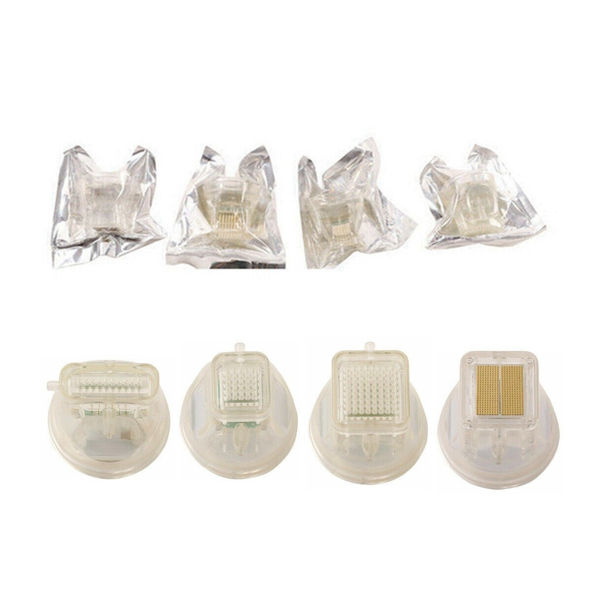Fractional RF Beauty Machine Cartridges Replacements Working Heads, 5/10/20 PCS Gold Plated with One Side Slot (25Pin / 64Pin)