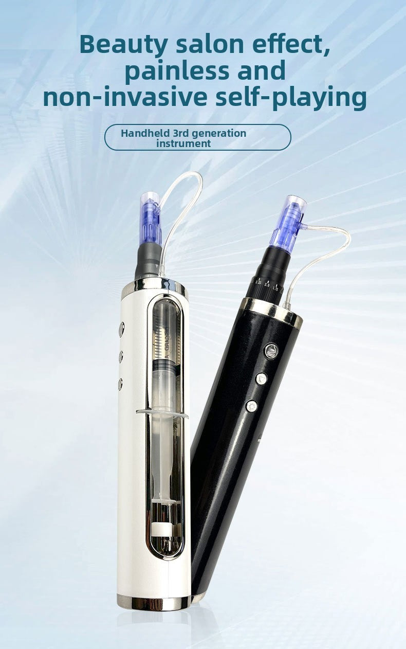 Auto Serum Feed Nano Microneedling Pen Electric Derma Pen Hydra Facial Skin Infusion Device for Home Salon Skin Beauty Treatment