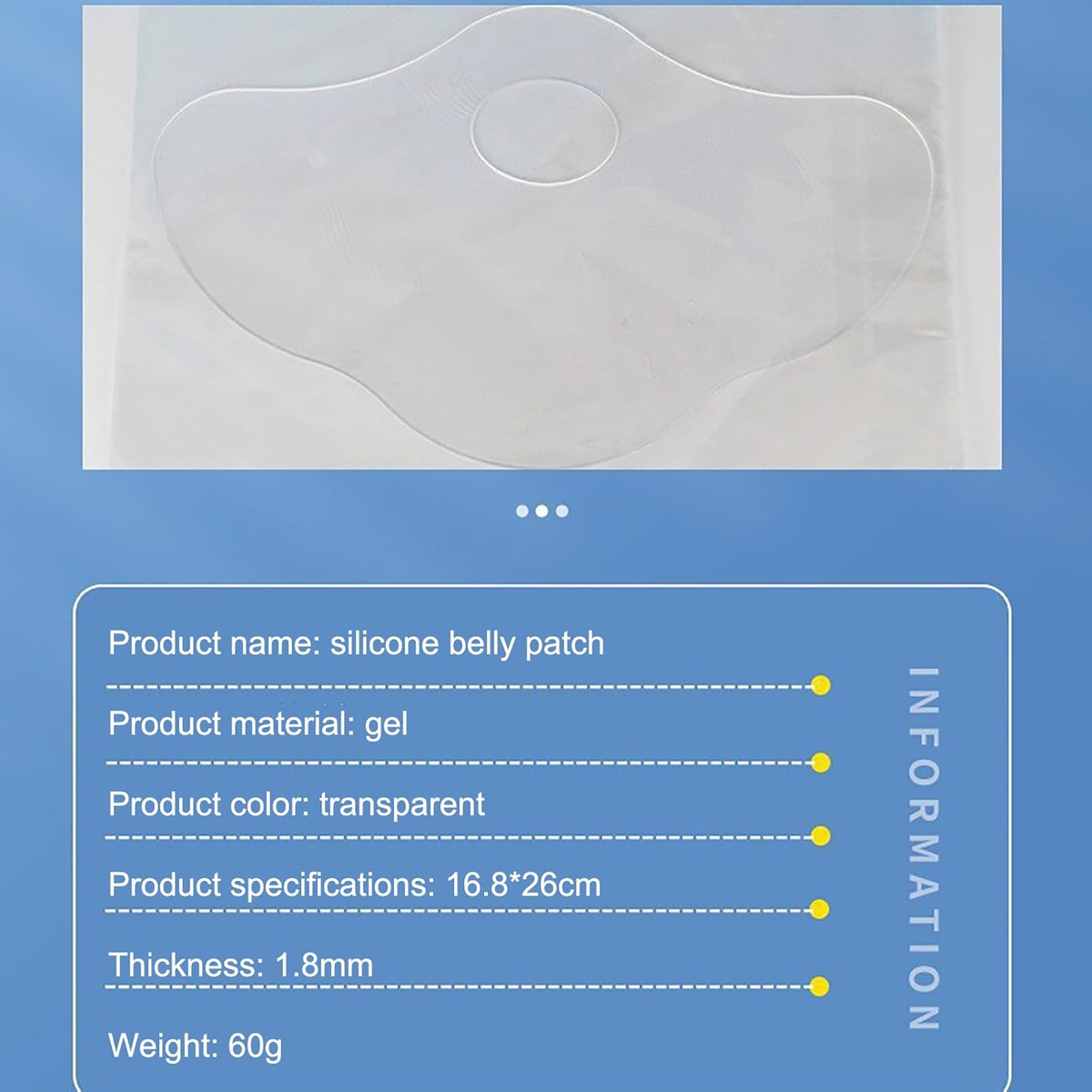 1PC Silicone Belly Sheet Reusable Self Adhesive Abdomen Skin Patch for Stretch Marks Care Anti Wrinkle
