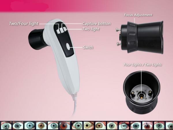5.0 Mega Pixel High Resolution Iridology Analyzer Machine for Eye Iris Analysis 4 LED/2 LED Lamps Control
