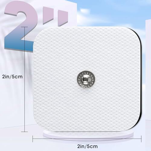 20/40PCS Replacement 3.5mm Snap 2x2" Self-Adhesive TENS Unit Electrode Pads Compatible with TENS Devices with 3.5mm Connector
