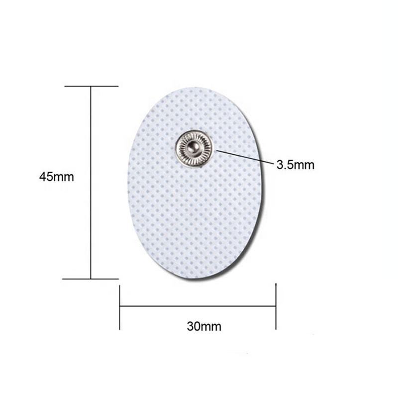 10-80Pcs Replacement Small Oval Snap On / Palm Electrode Pads Cloth for Tens Machine Pulse Massagers Home Use