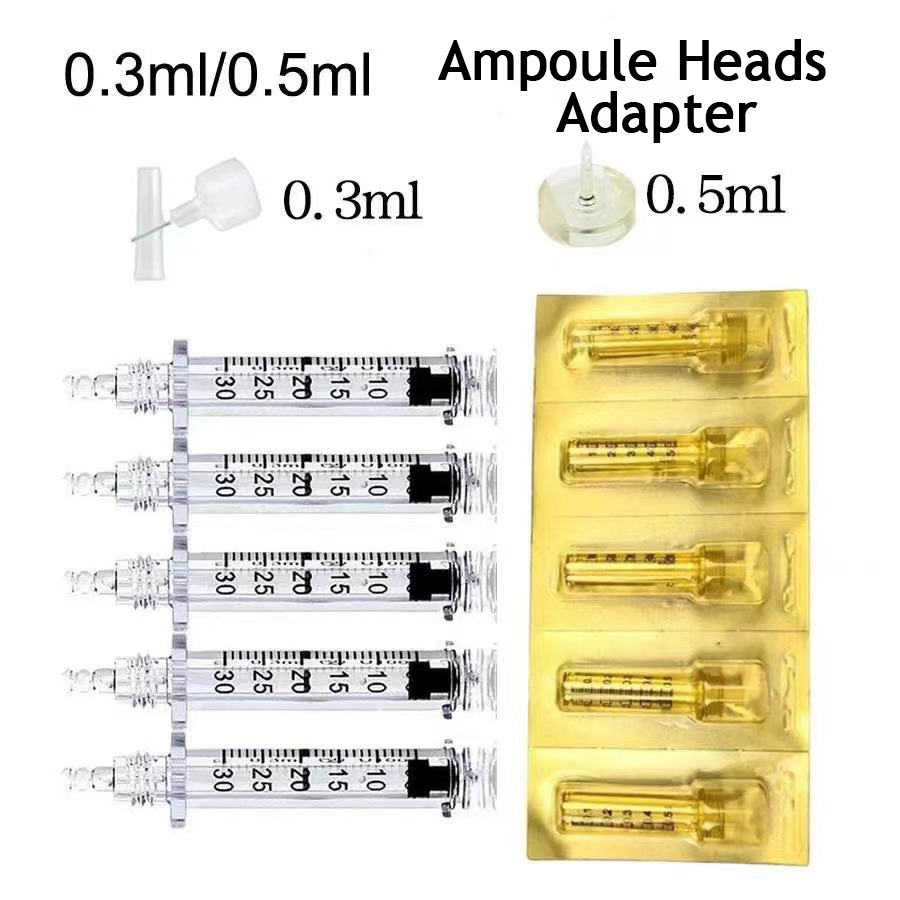 0.3ml 0.5ml Ampoule Head or Syringe Needle for Hyaluron Pen Disposable Adapter Anti-wrinkle Lip Lifting Tool