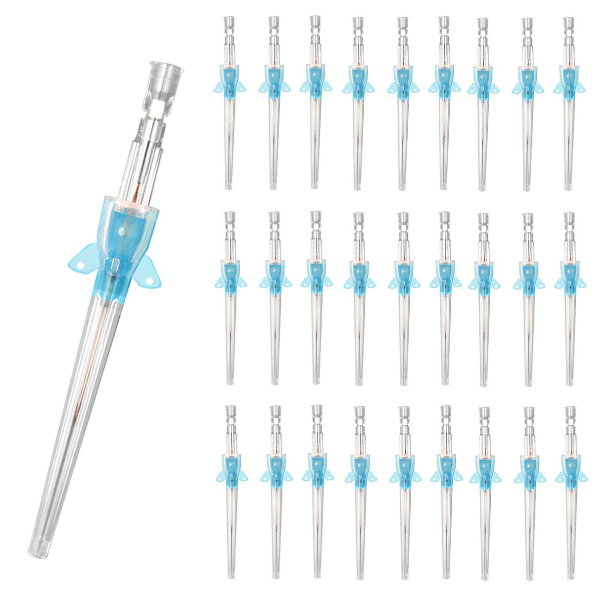 50PCS Veterinary Indwelling IV Catheter Needle 20G‑26G Disposable Animal Intravenous Cannula for Pet Dog Cat Infusion Veterinary Clinic Supply