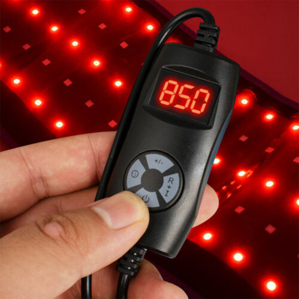Red Light Therapy Infrared Light Therapy Wrap Belt for Body Pain Relief Wearable Large Pad for Waist Back Stomach Muscle Repair, Decrease Inflammation, Speed Healing LED 660nm&850nm with Controller