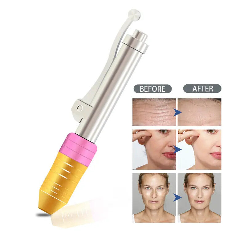 Manual Pressure Hyaluronic Acid Injection Pen Kit 0.3ml Syringe Ampoule Head Anti-Age Skin Filling Beauty Instrument Set