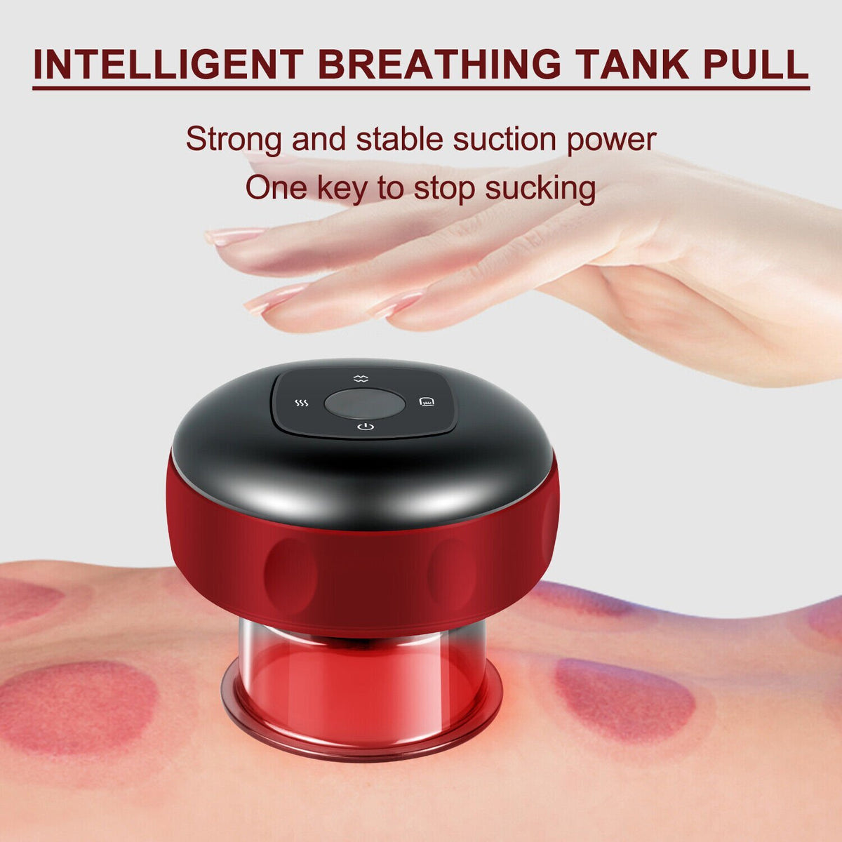 Electric Cupping Massager Smart Vacuum Cupping Therapy Device with Digital Display Heating Rechargeable Body Scraping Massage Machine