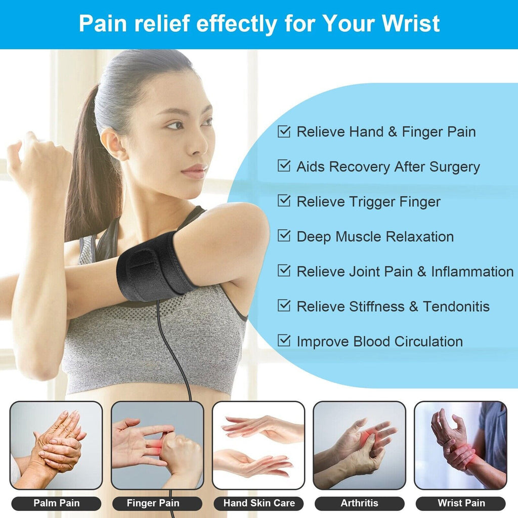 Red Light Therapy Wrist Wrap Pad 660nm 850nm Infrared LED Light Belt for Wrist Arm Joint Home Body Skin Relief Care