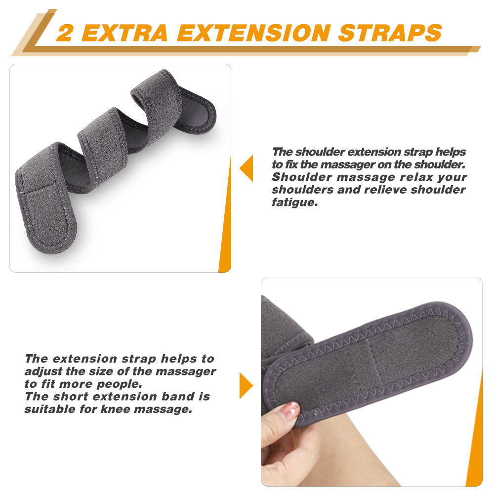 3 IN 1 Smart Timed Pain Relief Heating Vibration Elbow Shoulder Knee Massage Belt Electric Joint Body Massager for Leg