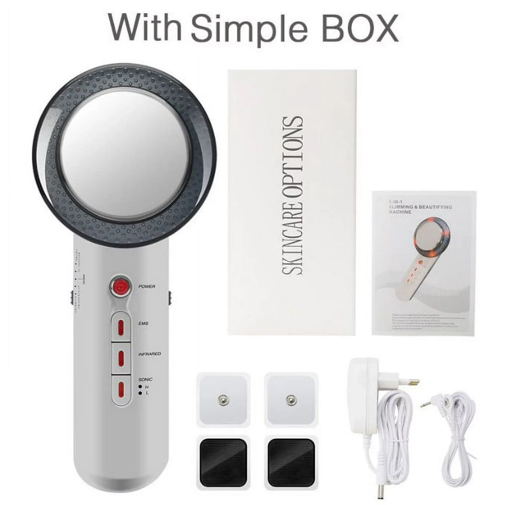 3 IN 1 Electric Microcurrent Slimming Beauty Instrument EMS Ultrasonic Massager Slimming and Fat Burning for Home Use