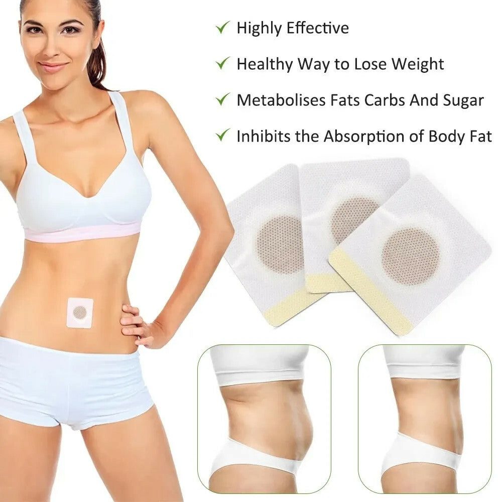 60/120 Pcs Magnetic Slim Navel Patches Natural Herbal Belly Fat Burning Sticker Body Shaping Weight Loss Slimming Patch Kit