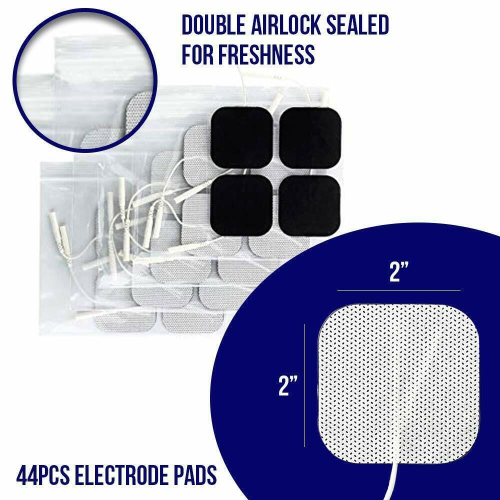 40/80 PCS Reusable TENS Electrode Self-adhesive Pads EMS Replacement Unit 7000 3000 2x2 Muscle Stimulator BULK