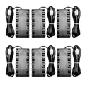 Square Ionic Array Replacement Module With Cable For Ionic Detox Foot Bath Spa Machine Foot Cleansing Equipment Accessory (4/6/10/12 Pack)