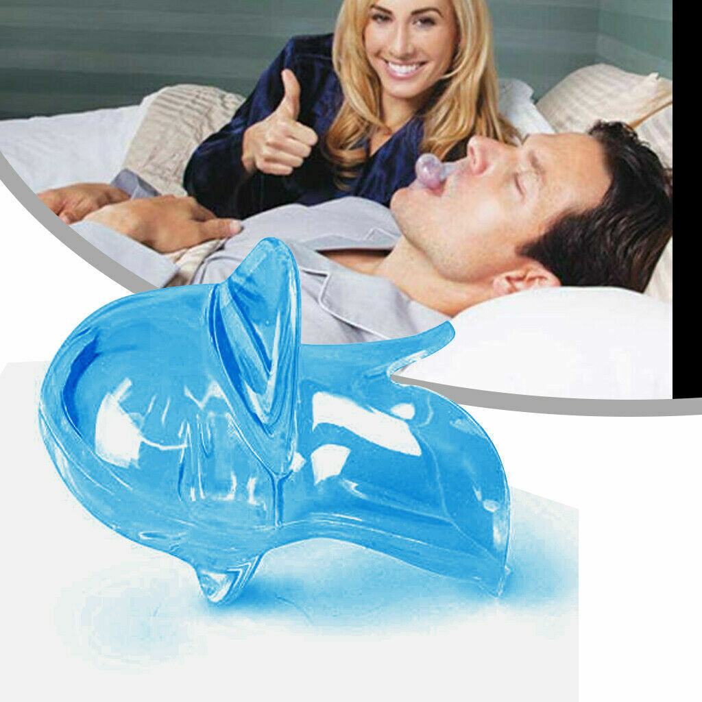 Silicone Anti Snore Device Apnea Aid Snore Stop Tongue Retainer Anti Snoring Mouthpiece with Case