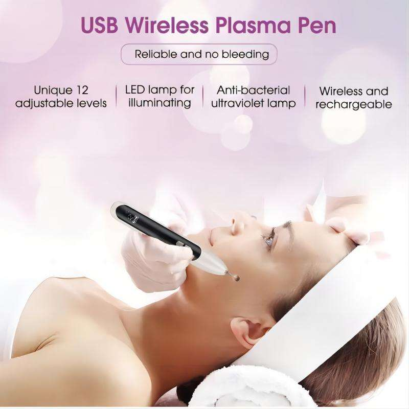 Electric Skin Tag Removal Pen LCD Digital Display Adjustable Strength Rechargeable Portable Skin Spot Removal Beauty Device