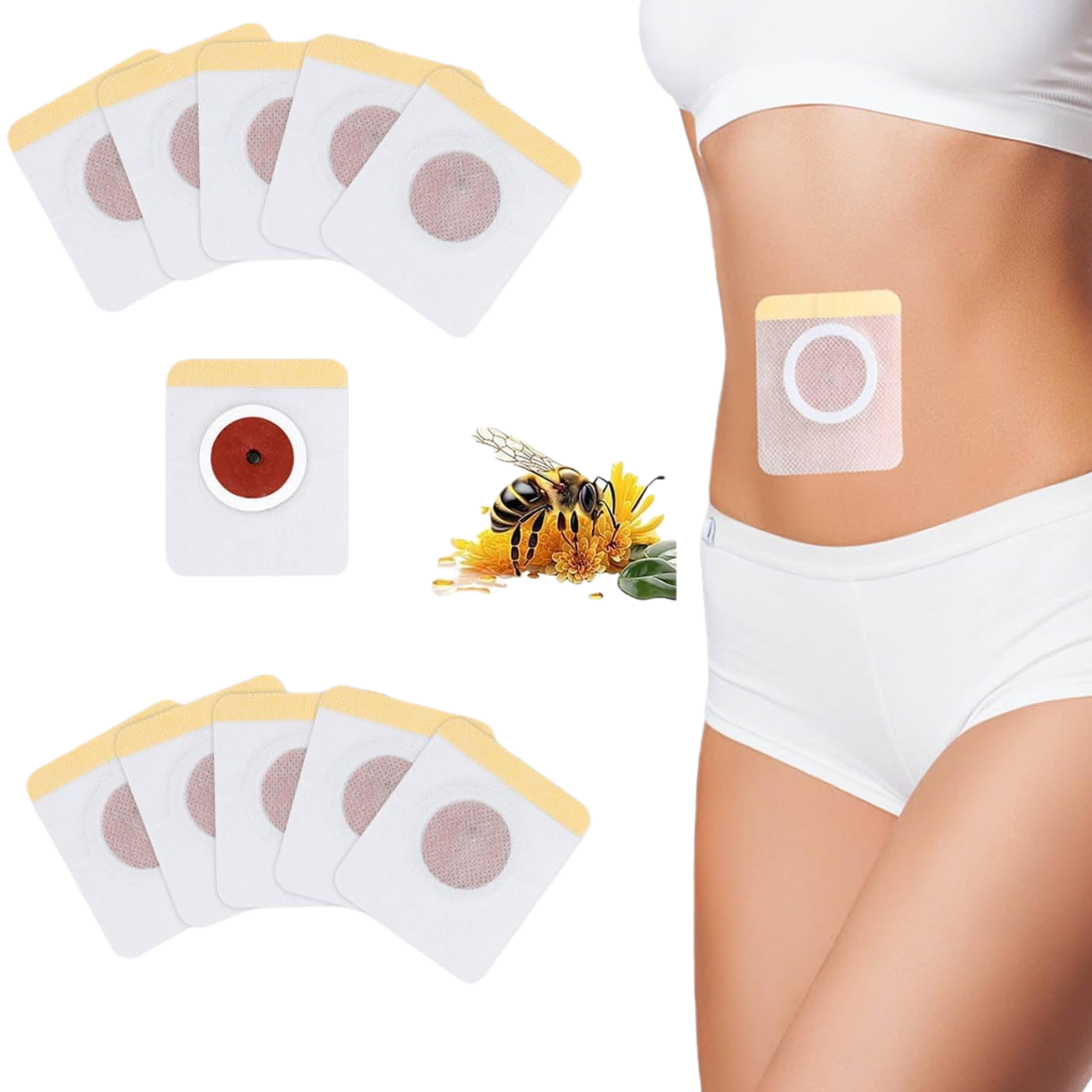 60/120 Pcs Magnetic Slim Navel Patches Natural Herbal Belly Fat Burning Sticker Body Shaping Weight Loss Slimming Patch Kit