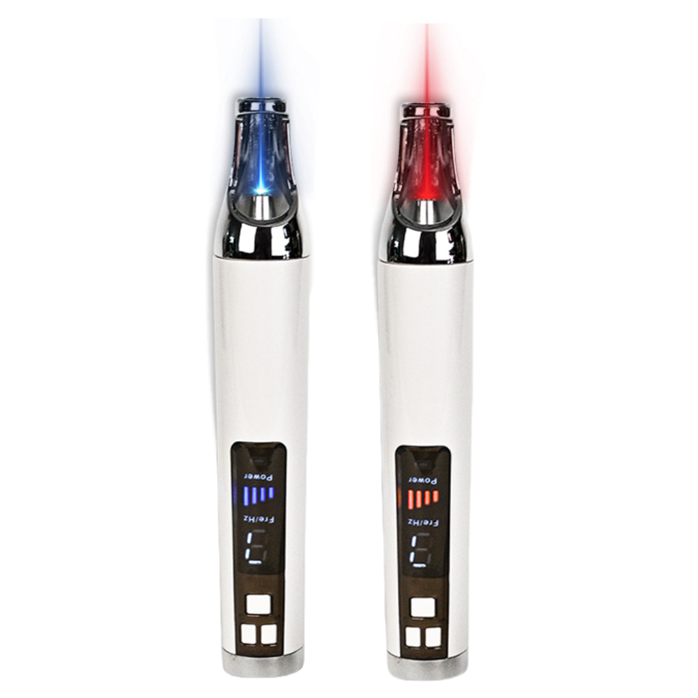 Portable Rechargeable Tattoo Removal Device Mole Removal 9 Modes Bule Light or Red Light Picosecond Mini Laser Pen