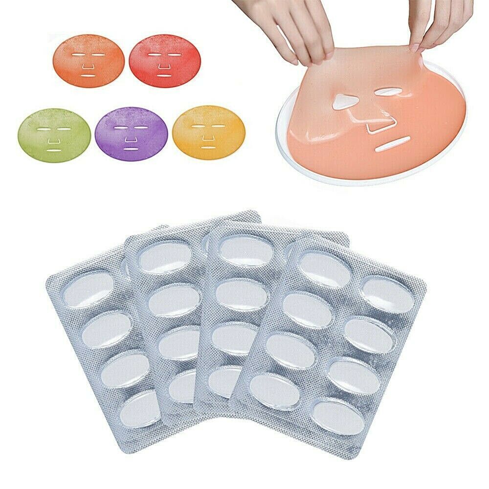 30pcs DIY Collagen Facial Mask Capsules Natural Skin Care Mask Powder Tablets for Hydrating Firming Homemade Face Mask Making