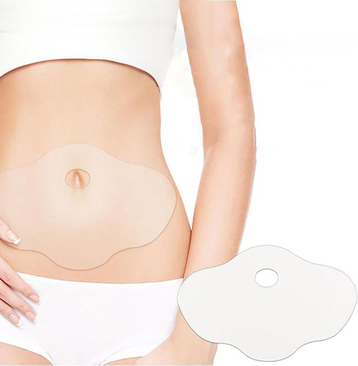1PC Silicone Belly Sheet Reusable Self Adhesive Abdomen Skin Patch for Stretch Marks Care Anti Wrinkle