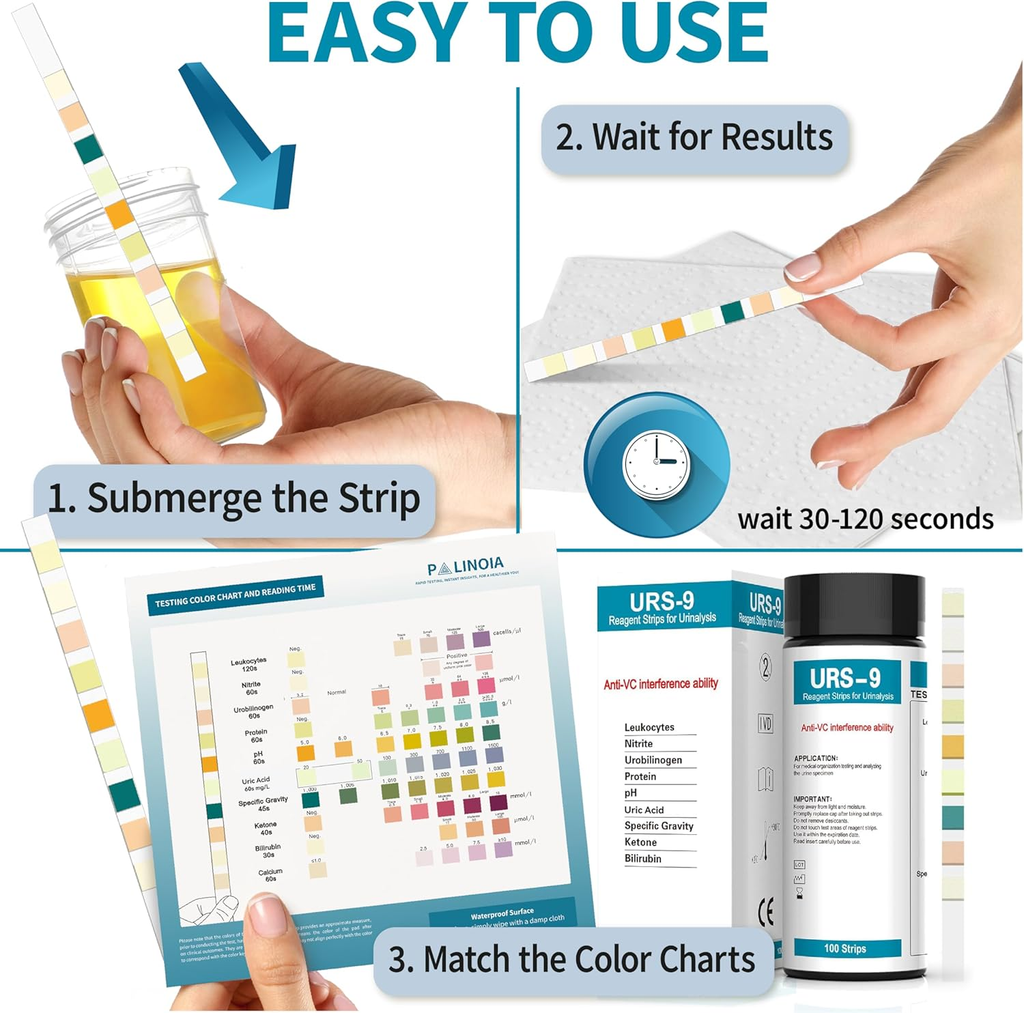 URS-3/9/10/11/12/14 Parameters Urine test Strips test in One Step Urinalysis Strips Reagent