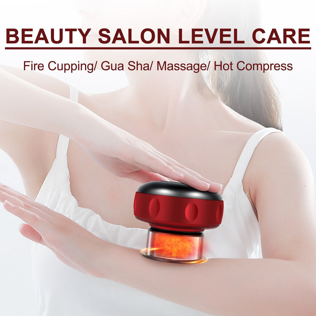 Electric Cupping Massager Smart Vacuum Cupping Therapy Device with Digital Display Heating Rechargeable Body Scraping Massage Machine