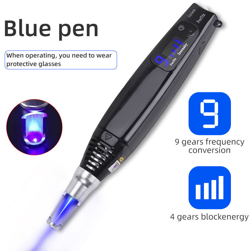 Black Red Blue Picosecond Pen Second Generation Handheld Portable Melanin Sweeping Pen for Face Mole Removal Picosecond Meter