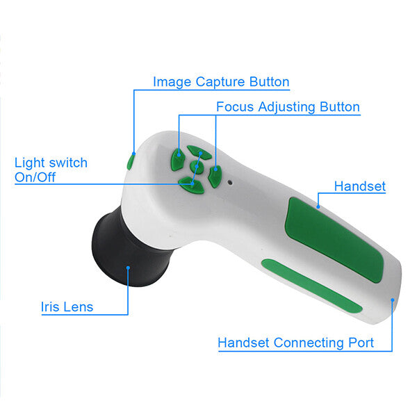 Portable Handheld Iris Scanner 12MP Digital Iriscope Analyzer Iridology Appliance Eye Camera Iris Scanner