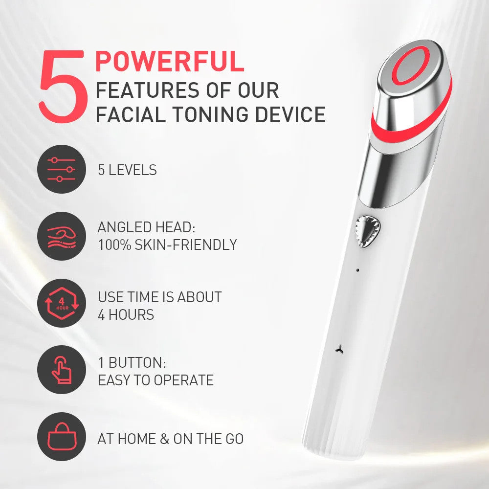 EMS Vibration LED Facial Skin Tightening Device Portable Anti Aging Face Massager Boost Skin Absorption Home Skincare Beauty Instrument