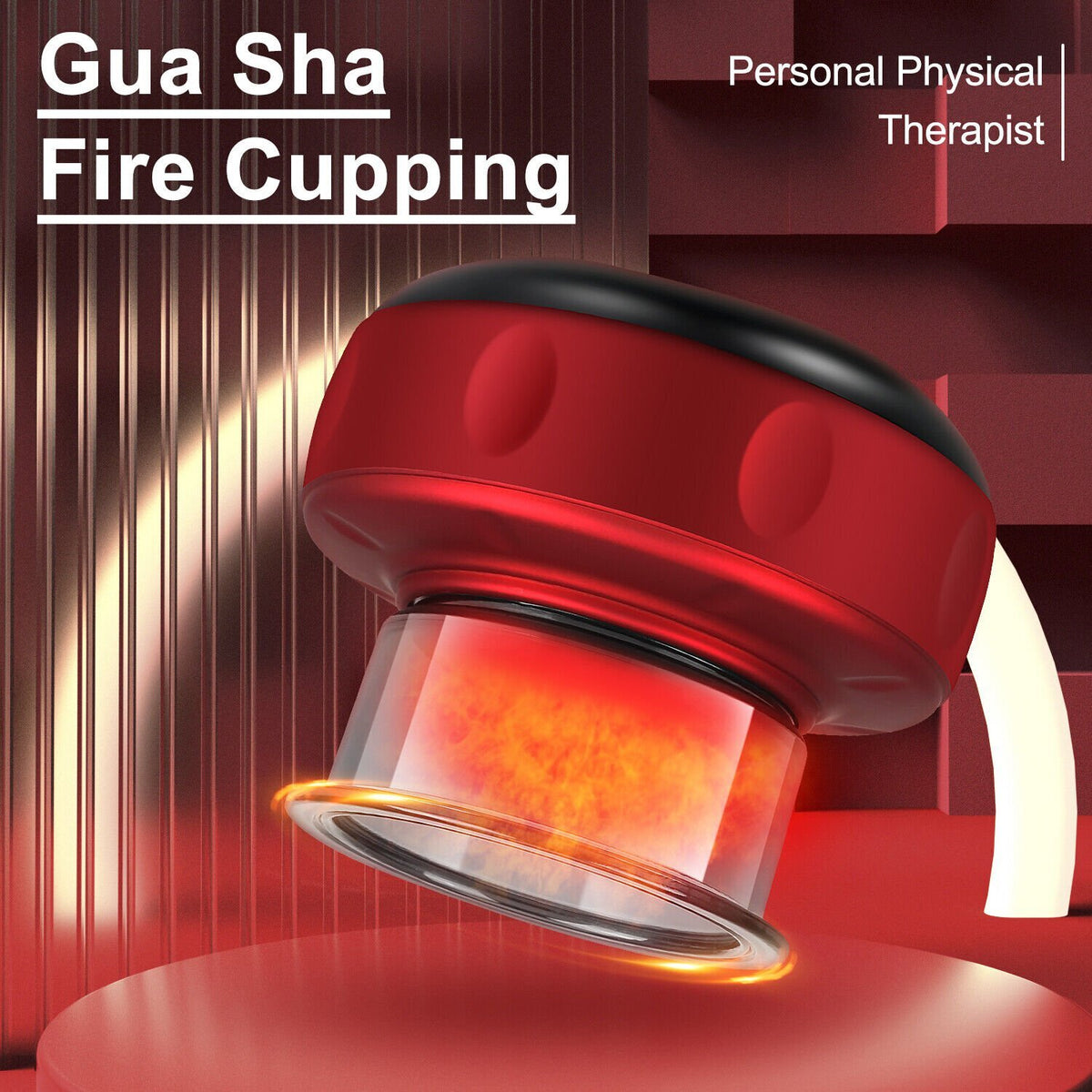Electric Cupping Massager Smart Vacuum Cupping Therapy Device with Digital Display Heating Rechargeable Body Scraping Massage Machine