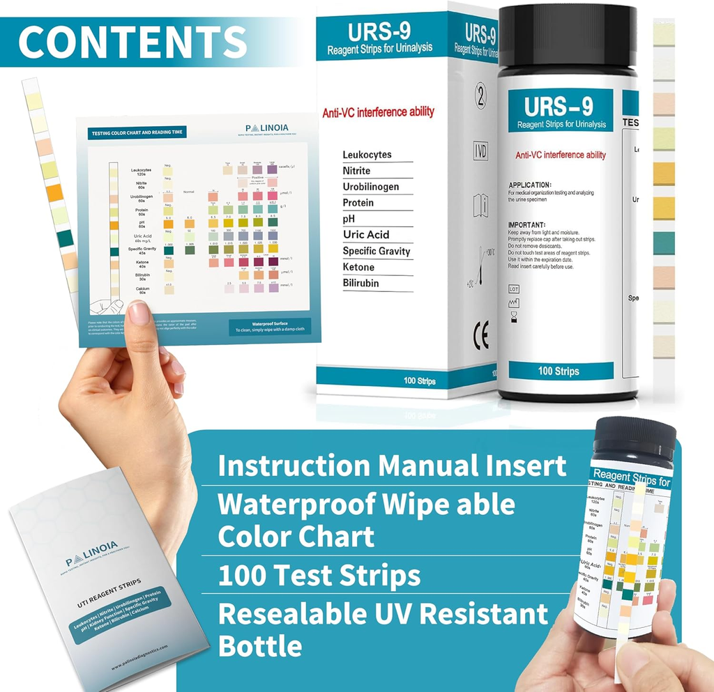 URS-3/9/10/11/12/14 Parameters Urine test Strips test in One Step Urinalysis Strips Reagent
