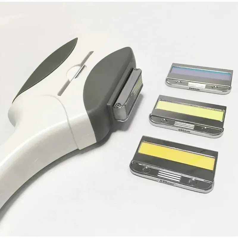 Replacement OPT IPL Hair Removal Handle E Light Handpiece with 3 Filters Spare Parts Beauty Machine Accessory