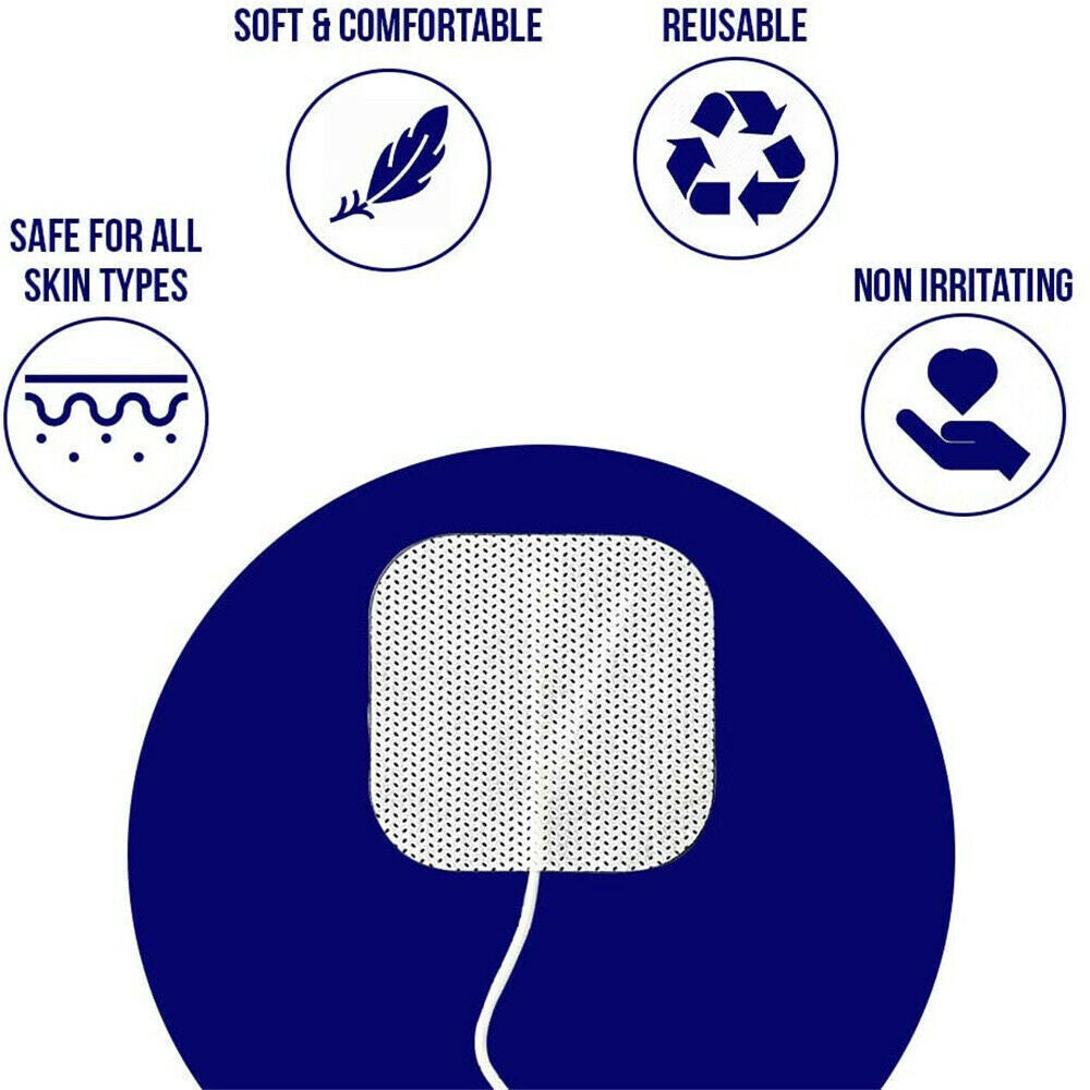 40/80 PCS Reusable TENS Electrode Self-adhesive Pads EMS Replacement Unit 7000 3000 2x2 Muscle Stimulator BULK