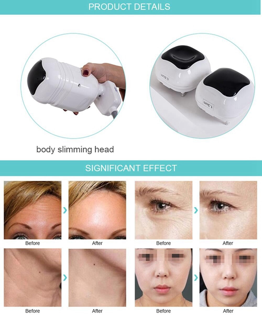 Treatment Heads 8mm / 13mm Body Cartridge Head Probe For Body Slimming Machine