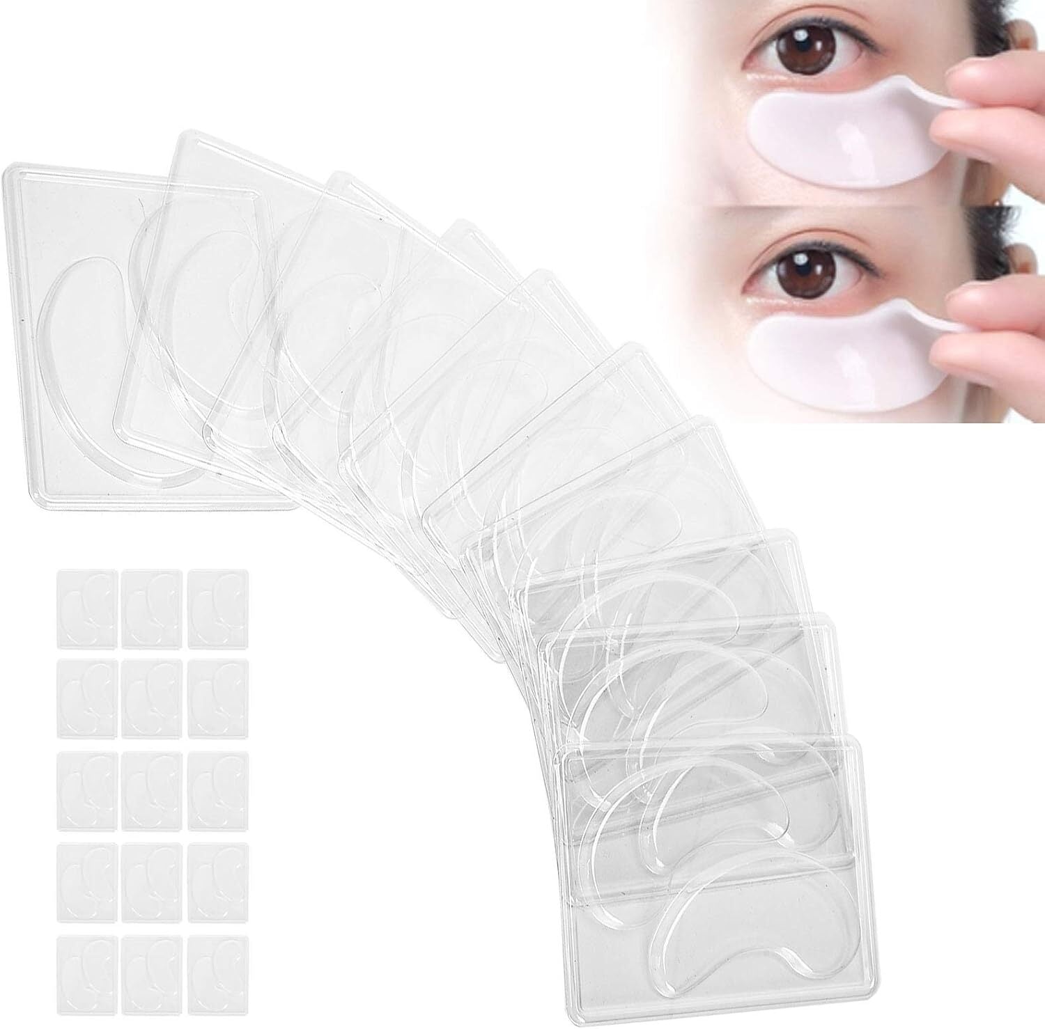 Transparent Reusable Eye Mask Making Mold Tray DIY Collagen Gel Eye Patch Mould For Home Salon Homemade Under Eye Skin Care Accessory