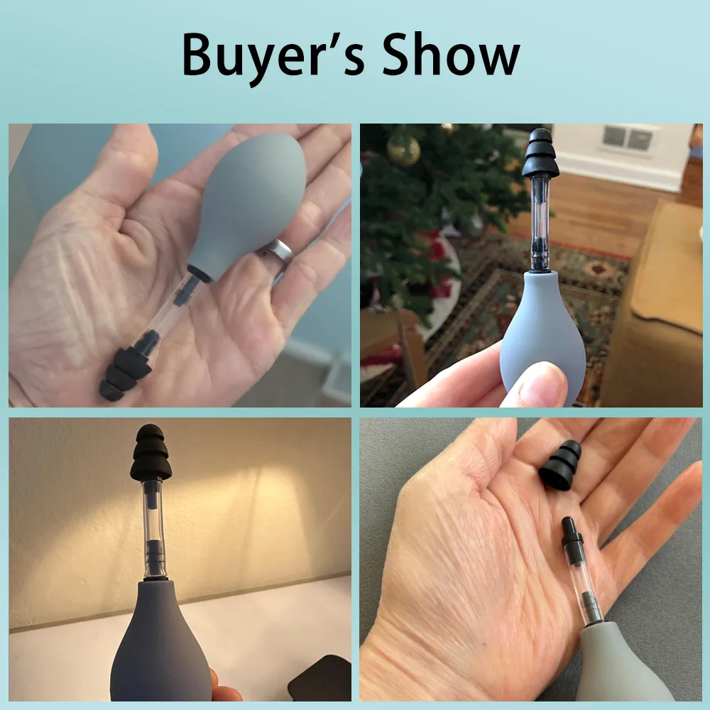 Portable Ear Pressure Equalization Balloon Tool With Extra Silicone Tips Ear Care Relieve Blocked Ears For Flight Diving Hearing Comfort Device