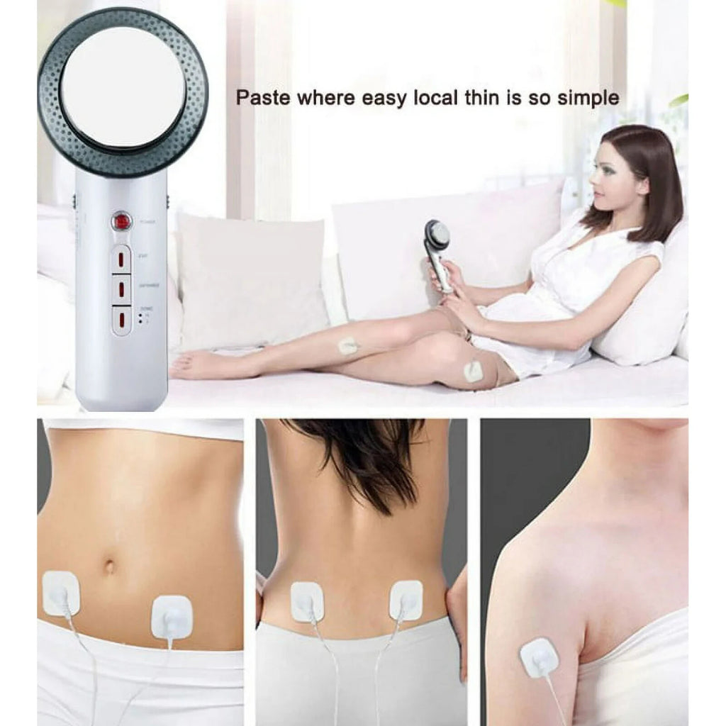 3 IN 1 Electric Microcurrent Slimming Beauty Instrument EMS Ultrasonic Massager Slimming and Fat Burning for Home Use