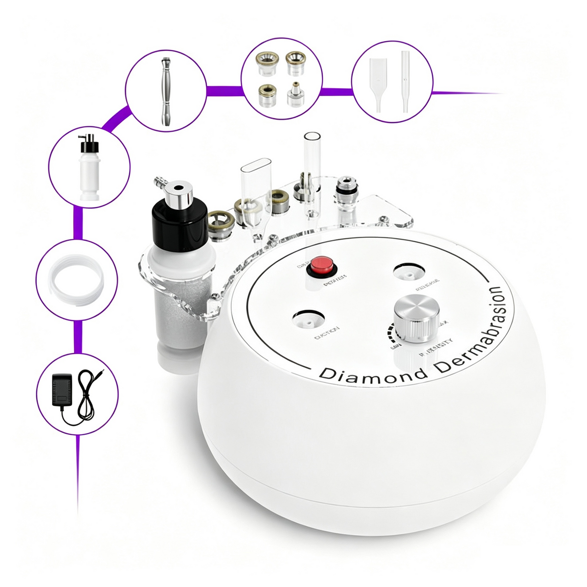 Portable 3 in 1 Microdermabrasion Dermabrasion Blackhead Remover Vacuum Suction Water Facial Sprayer Cleaning Machine