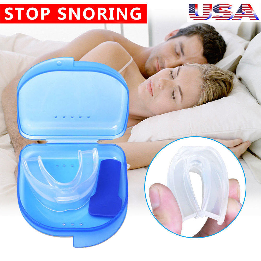 Anti Snore Mouthpiece Stop Snoring Aid Sleep Apnea Solution Comfortable Night Guard Dental Device Prevent Teeth Grinding Jaw Alignment Tongue Stabilizer Snore Stopper