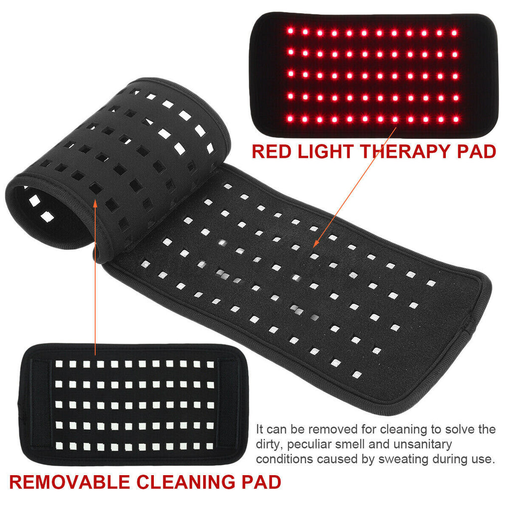 660nm 850nm Red LED Infrared Waist Therapy Wrap Slimming Belt Muscle Joint Pain Relief Home Skincare Beauty Pad