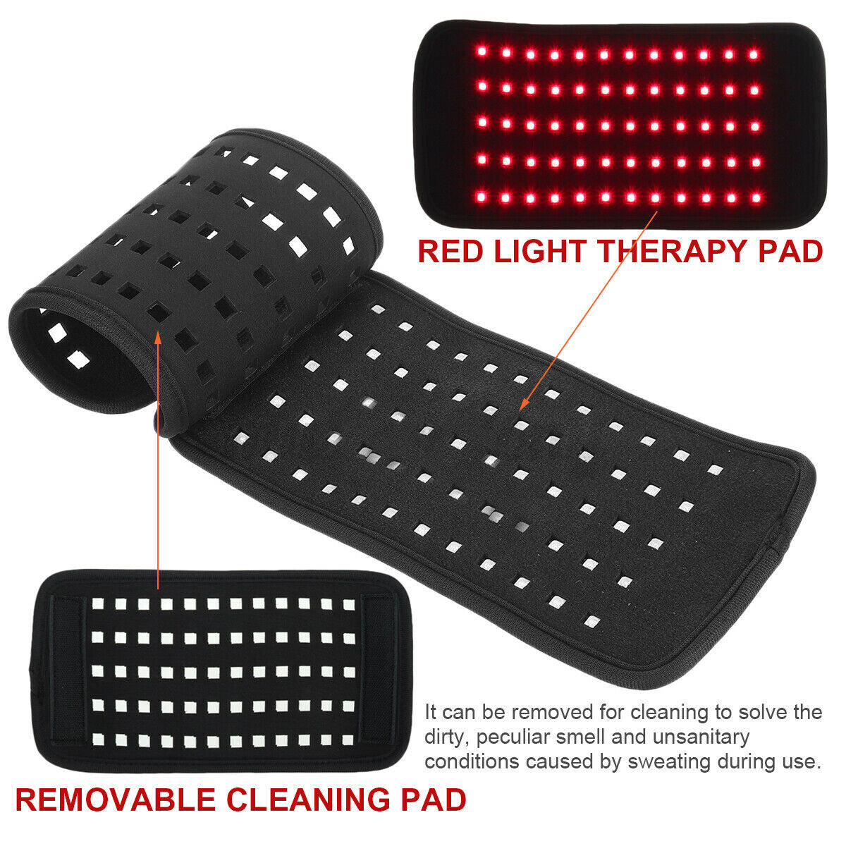 660nm 850nm Red LED Infrared Waist Therapy Wrap Slimming Belt Muscle Joint Pain Relief Home Skincare Beauty Pad