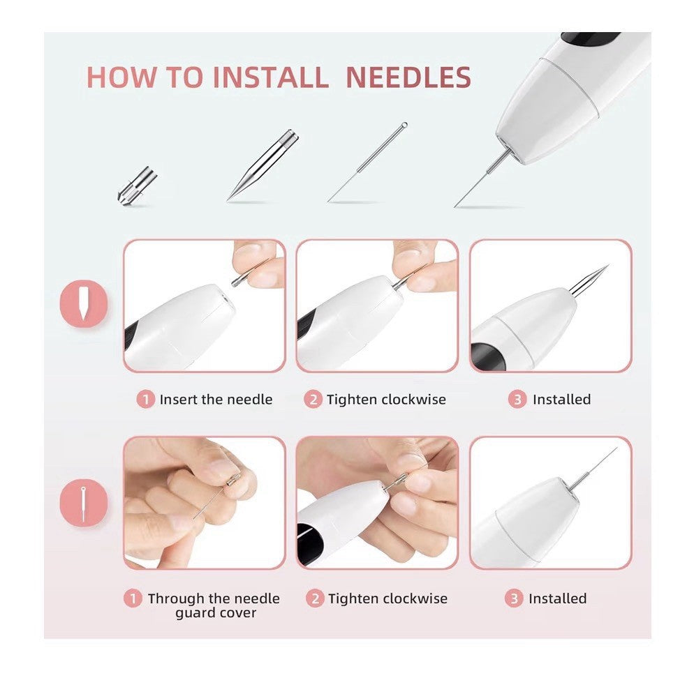 Electric Skin Tag Removal Pen LCD Digital Display Adjustable Strength Rechargeable Portable Skin Spot Removal Beauty Device